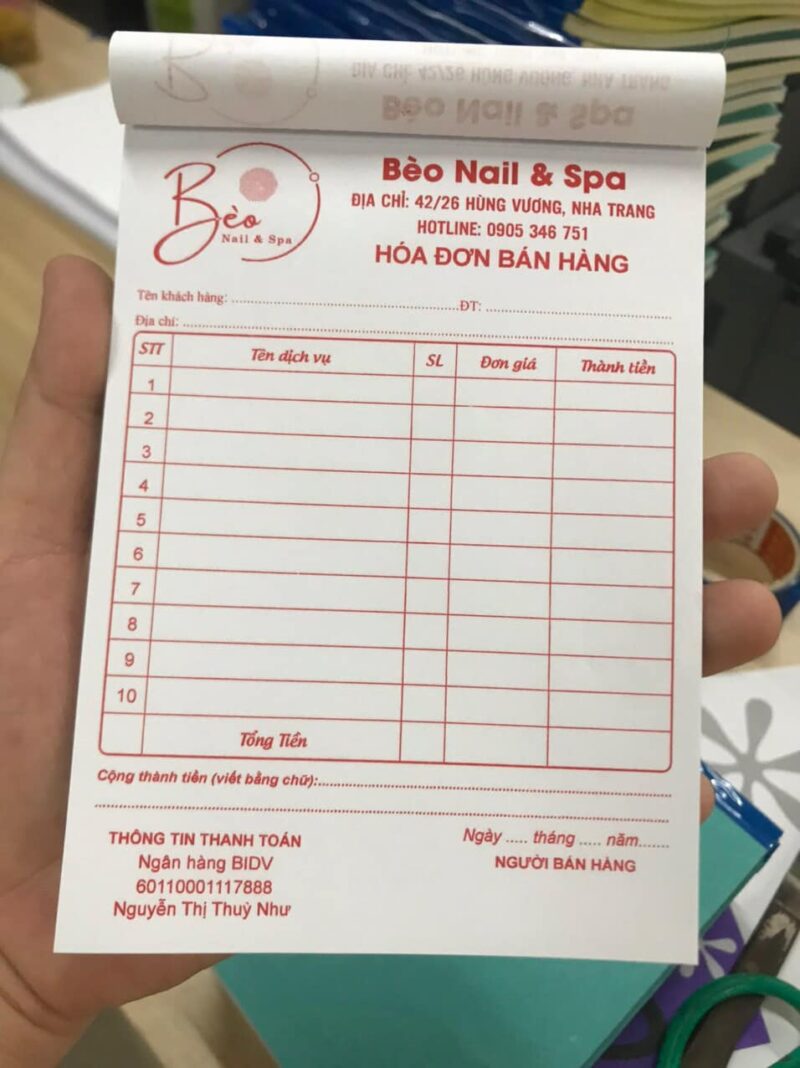 Hóa đơn in theo yêu cầu