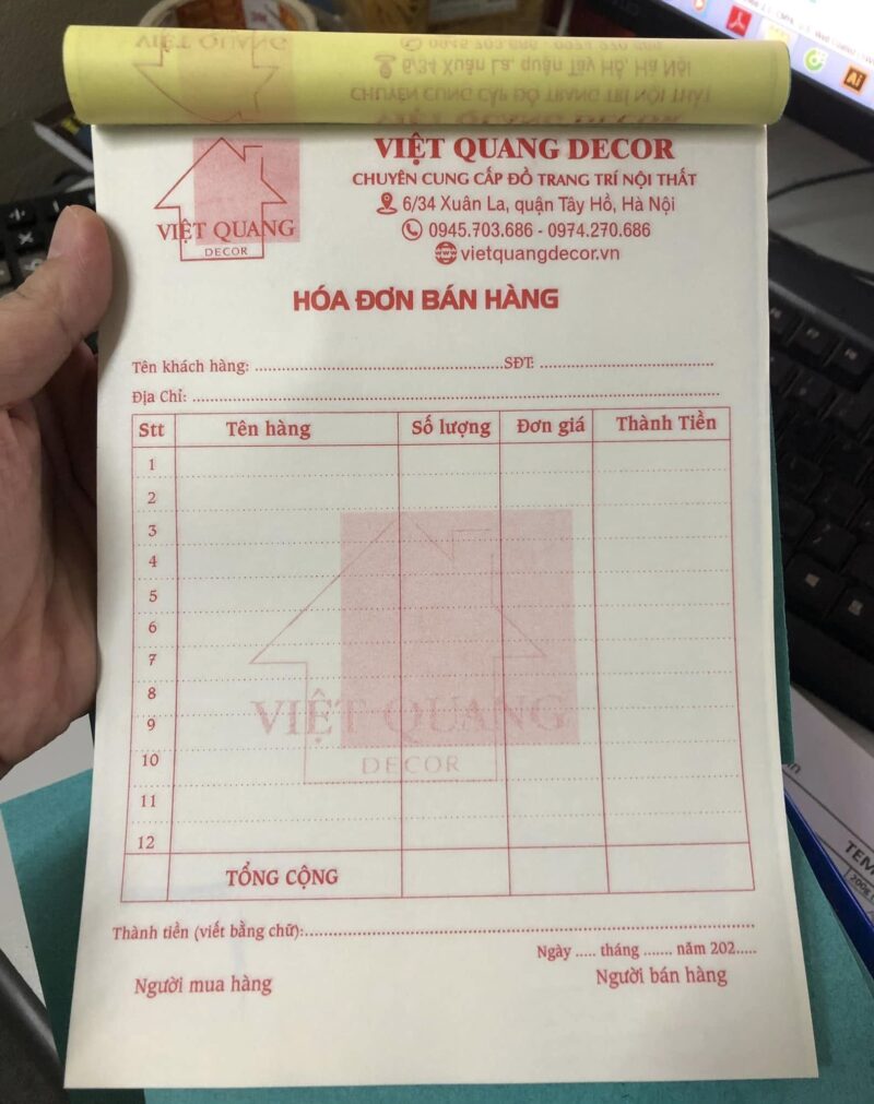 Hóa đơn in theo yêu cầu